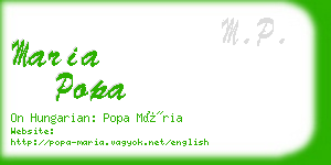 maria popa business card